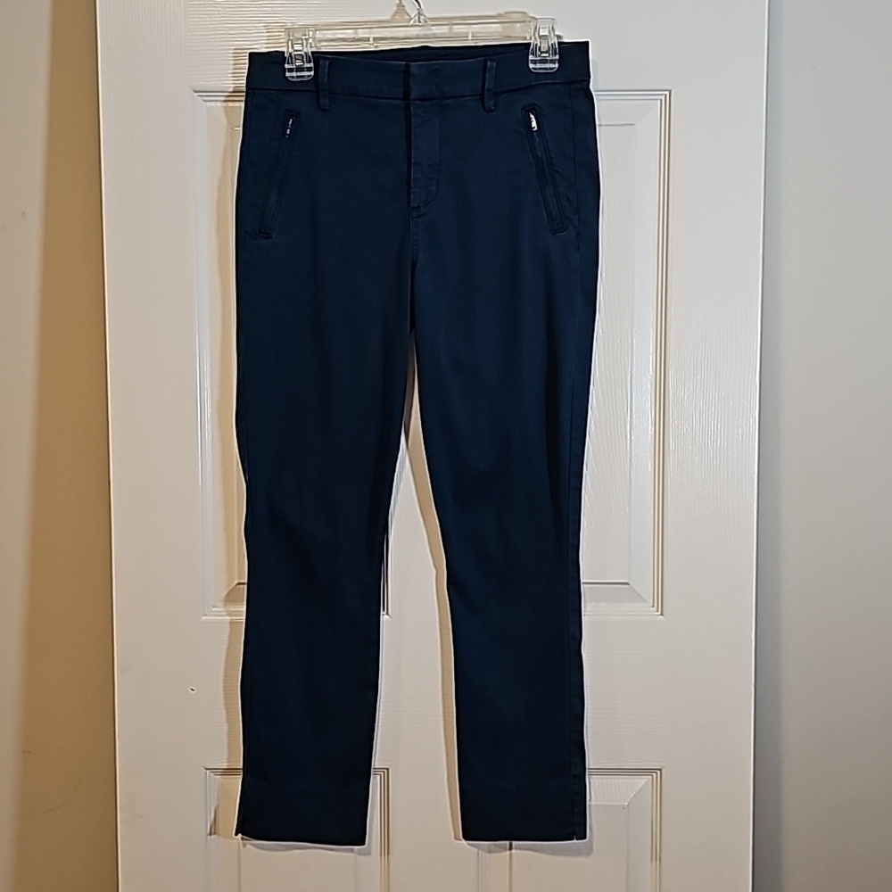 Level 99  Ankle Pants Blue Zip Pockets Size 28